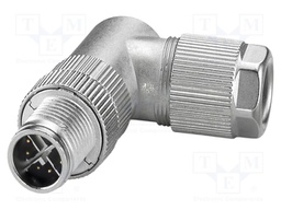 Connector: M12; plug; PIN: 8; 48V; angled; IP65; IDC; Contacts: CuSn; X