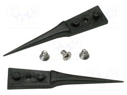 Kit of tips; Blade tip shape: flat; Tweezers len: 40mm; ESD; 2pcs.