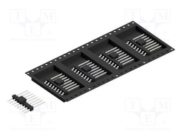 Connector: pin strips; pin header; male; PIN: 8; 2.54mm; SMT; 1x8