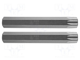 Screwdriver bit; Torx®; TX55; Overall len: 75mm; Mounting: 3/8"