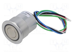 Vandal Resistant Switch, MCS Series, 30.3 mm, SPST-NO, Momentary, Flush, Natural