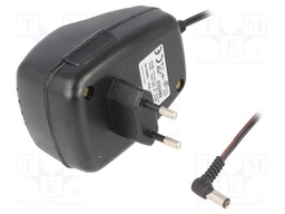 Power supply: transformer type; 12VDC; 0.5A; Out: 5,5/2,1; 6W