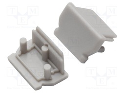 Cap for LED profiles; grey; ABS; Application: UNI12