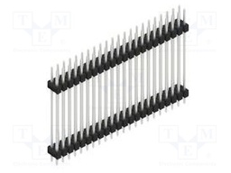 Connector: pin strips; pin header; male; PIN: 44; 2.54mm; THT; 2x22