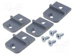 Clip; Colour: dark grey; 4pcs.