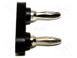 Connector: 4mm banana; stackable safety shunt; 15A; black