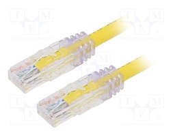 Patch cord; TX6A™ 10Gig,U/UTP; 6a; solid; Cu; PVC; yellow; Len: 3m