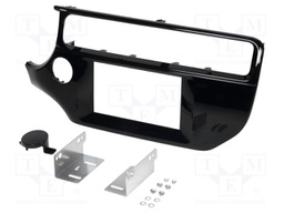 Radio mounting frame; Kia; 2 DIN; black gloss