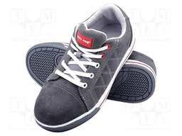 Shoes; Size: 45; grey-red; chamois; with metal toecap