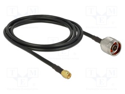 Cable; 2.5m; N male,SMA male; black; Øcable: 4.8mm; 50Ω