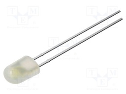 LED; white cold; oval; 5.2x3.8mm; 2180mcd; Front: convex; 3.1VDC