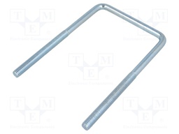 U-bolt; C; steel; zinc; Thread len: 70mm; Int.width: 77mm; H: 136mm