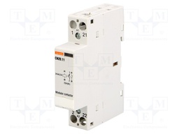 Contactor: 2-pole installation; NC + NO; 24VAC; 24VDC; 20A; DIN