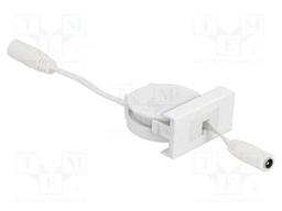 DC module; Easy 45; DC 5,5/2,1 socket,both sides; rolled; white