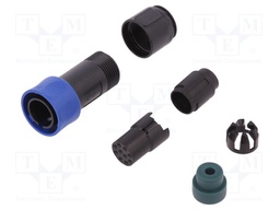 Connector: circular; plug; female; PIN: 10; w/o contacts; for cable