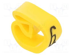 Markers for cables and wires; Label symbol: 6; 4÷10mm; PVC; PA