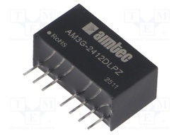Converter: DC/DC; 3W; Uin: 18÷36V; Uout: 12VDC; Uout2: -12VDC; SIP8