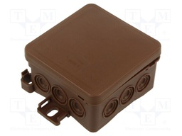 Enclosure: junction box; X: 75mm; Y: 40mm; Z: 75mm; IP54; brown