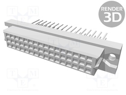 Plug; DIN 41612; type 2C; female; PIN: 48; a+c; wrapped connections
