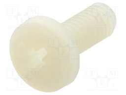 Screw; M4x10; 0.7; Head: cheese head; Pozidriv; 1mm; polyamide