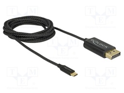 Cable; DisplayPort plug,USB C plug; textile; DisplayPort 1.2