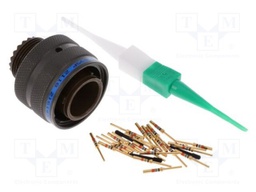 Connector: circular; D38999 series I; plug; male; PIN: 22; crimped