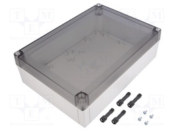 Enclosure: multipurpose; X: 180mm; Y: 255mm; Z: 75mm; MNX; grey; IK08