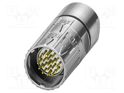 Connector: M23; plug; PIN: 19(16+3); soldering; straight; M23 PRO