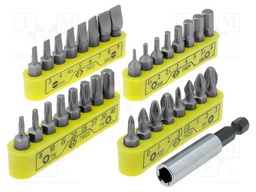 Screwdriver bits; Pcs: 32; Package: blister; 30mm