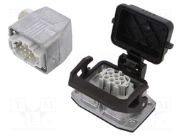 Connector: HDC; Type: with cable gland; Pitch: 44x27mm; 500V; 16A