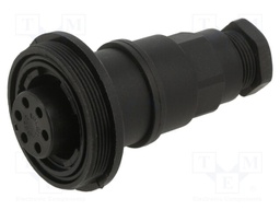Connector: circular; plug; female; PIN: 6; Buccaneer Standard; IP68
