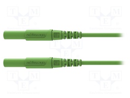 Test lead; 16A; 4mm banana plug-4mm banana plug; Len: 2m; green