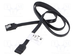 Cable: SATA; SATA plug,both sides; 0.7m; black; Core: Cu; 26AWG