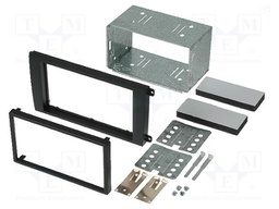 Radio mounting frame; Porsche; 2 DIN; black