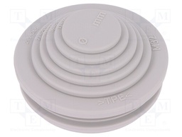 Grommet; TPE (thermoplastic elastomer); grey; -35÷60°C; UL94HB