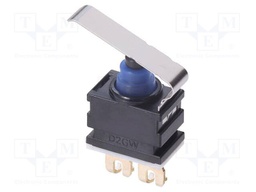 Microswitch SNAP ACTION; with lever with end bended out; Pos: 2