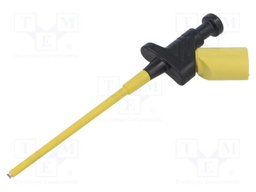 Clip-on probe; hook type; 4A; 60VDC; black; Grip capac: max.3mm