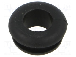 Grommet; Ømount.hole: 15mm; Øhole: 10mm; black; 042100169928; H: 9mm