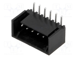 Socket; wire-board; male; PIN: 6; shrouded; 2.54mm; THT; MTA-100