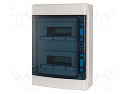 Enclosure: for modular components; IP65; white; No.of mod: 24