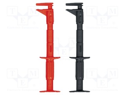 Crocodile clip; black; Socket size: 4mm; 600V; 5A