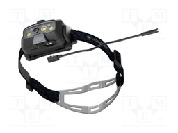 Torch: LED headtorch; 90h; 20lm,300lm,900lm,1600lm; black; IP68