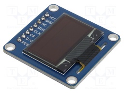 Display: OLED; 0.96"; 128x64; 33.5x33mm; yellow-blue; PIN: 8; 160°