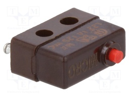 Microswitch SNAP ACTION; without lever; SPDT; 1A/250VAC; Pos: 2