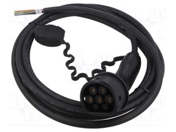 Cable: eMobility; 480V; wires,Type 2; IP54; 5m; 32A; three-phase