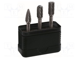 Rotary burr; Drill Bit: for metal; 3pcs.