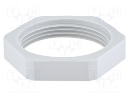 Nut; NPT1"; polyamide; UL94V-0; D: 7mm; Spanner: 40mm; grey