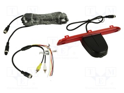 Rear view camera; 145°; black,red; 12VDC; Kit: camera; -30÷75°C