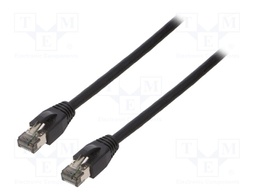 Patch cord; S/FTP; Cat 8.1; stranded; Cu; LSZH; black; 15m; 26AWG