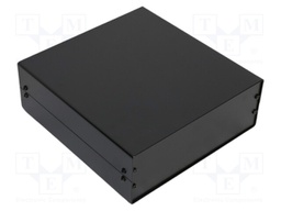 Enclosure: with panel; X: 250mm; Y: 260mm; Z: 90mm; aluminium; black